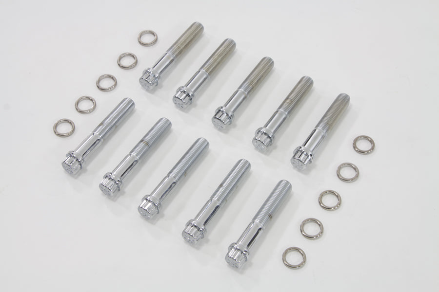 HARLEY Big Bore 12 Pt Head Bolt Kit Chrome Fits 1948-1984 FL,   1971-1984 FX,