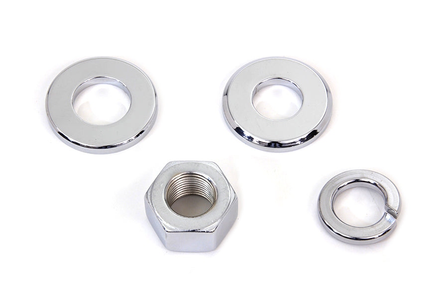 HARLEY Chrome Rear Axle Nut Kit Fits 1973-1984 FX,   1973-1984 FL,   1984-UP FXST,   1986-UP FLST,