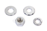 HARLEY Chrome Rear Axle Nut Kit Fits 1973-1984 FX,   1973-1984 FL,   1984-UP FXST,   1986-UP FLST,