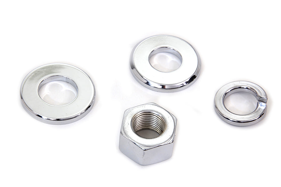 HARLEY Chrome Rear Axle Nut Kit Fits 1973-1984 FX,   1973-1984 FL,   1984-UP FXST,   1986-UP FLST,