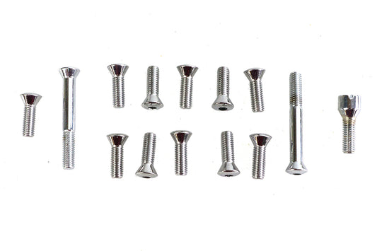 HARLEY Transmission Top Cover Screw Kit Chrome Fits 1941-1964 FL,   1936-1940 EL,   1937-1948 UL,
