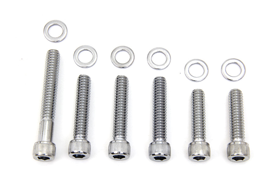HARLEY Cam Cover Allen Screw Kit Chrome Fits 1970-1984 FL,   1971-1984 FX,   1984-1992 FXST,   1984-