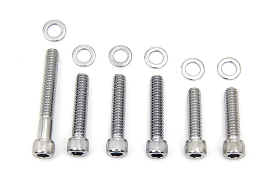 HARLEY Cam Cover Allen Screw Kit Chrome Fits 1970-1984 FL,   1971-1984 FX,   1984-1992 FXST,   1984-