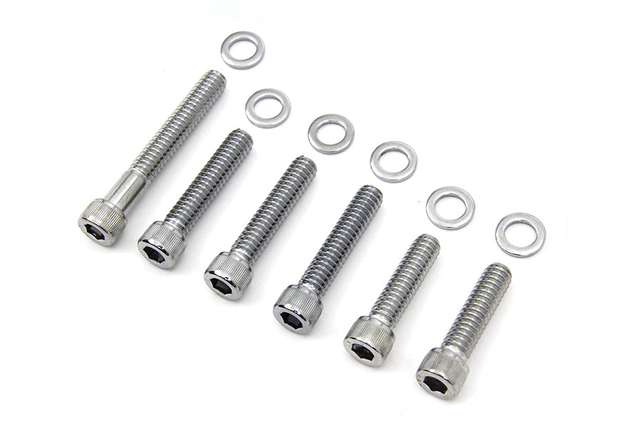 HARLEY Cam Cover Allen Screw Kit Chrome Fits 1970-1984 FL,   1971-1984 FX,   1984-1992 FXST,   1984-