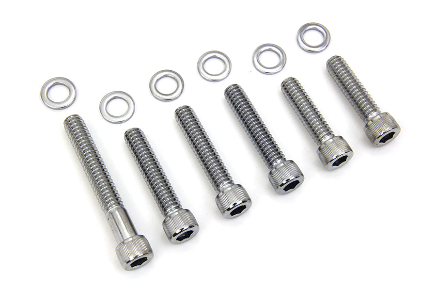 HARLEY Cam Cover Allen Screw Kit Chrome Fits 1970-1984 FL,   1971-1984 FX,   1984-1992 FXST,   1984-
