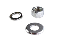 HARLEY Chrome Front Axle Nut and Washer Kit Fits 1973-UP XL,   1973-1984 FX,   1982-1994 FXR,   1982