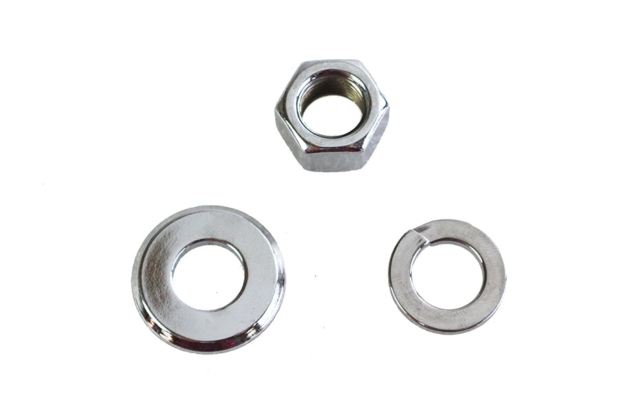 HARLEY Chrome Front Axle Nut and Washer Kit Fits 1973-1984 FL,   1980-1986 FX,   1980-1986 FX,   198