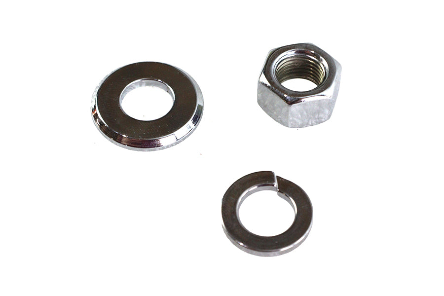 HARLEY Chrome Front Axle Nut and Washer Kit Fits 1973-1984 FL,   1980-1986 FX,   1980-1986 FX,   198