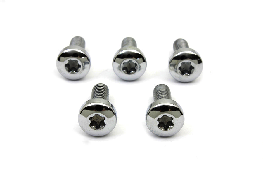 HARLEY Chrome Front Brake Disc Bolt Set Fits 1984-UP XL,   1991-2017 FXD,   1984-UP FXST,   1986-UP
