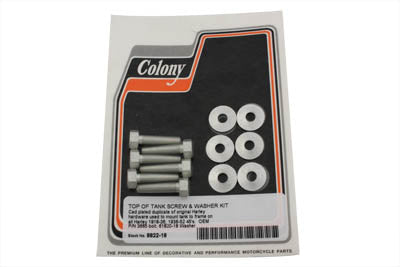 HARLEY Top of Gas Tank Screw Kit Cadmium Fits 1918-1925 F,   1926-1929 J,   1930-1935 VL,