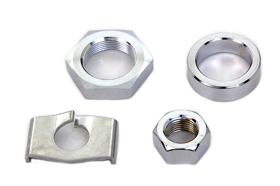 HARLEY Chrome Rear Axle Nut and Lock Kit Fits 1930-1952 WL,