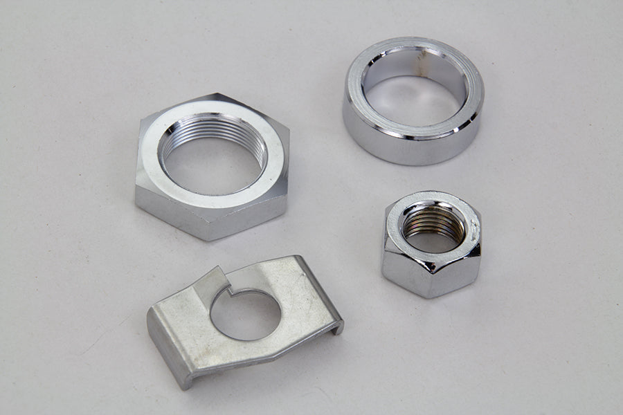 HARLEY Chrome Rear Axle Nut and Lock Kit Fits 1930-1952 WL,