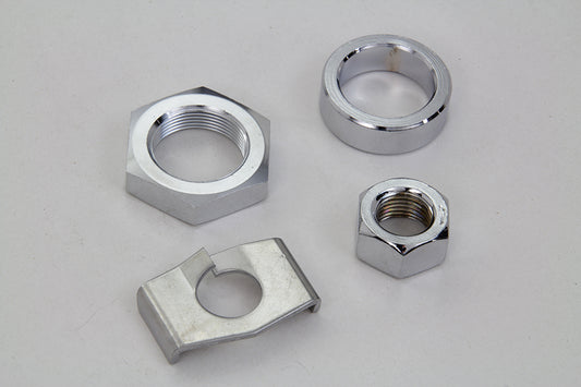 HARLEY Chrome Rear Axle Nut and Lock Kit Fits 1930-1952 WL,