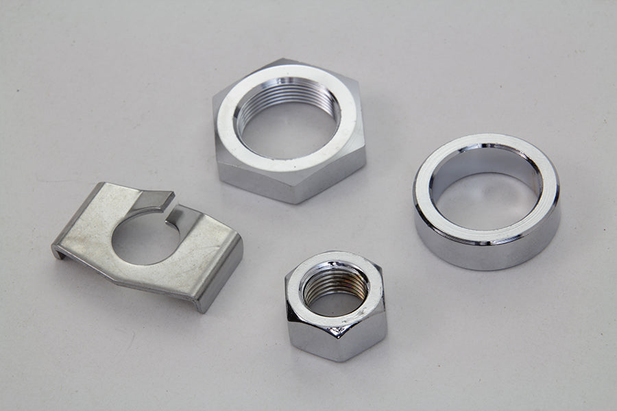 HARLEY Chrome Rear Axle Nut and Lock Kit Fits 1930-1952 WL,
