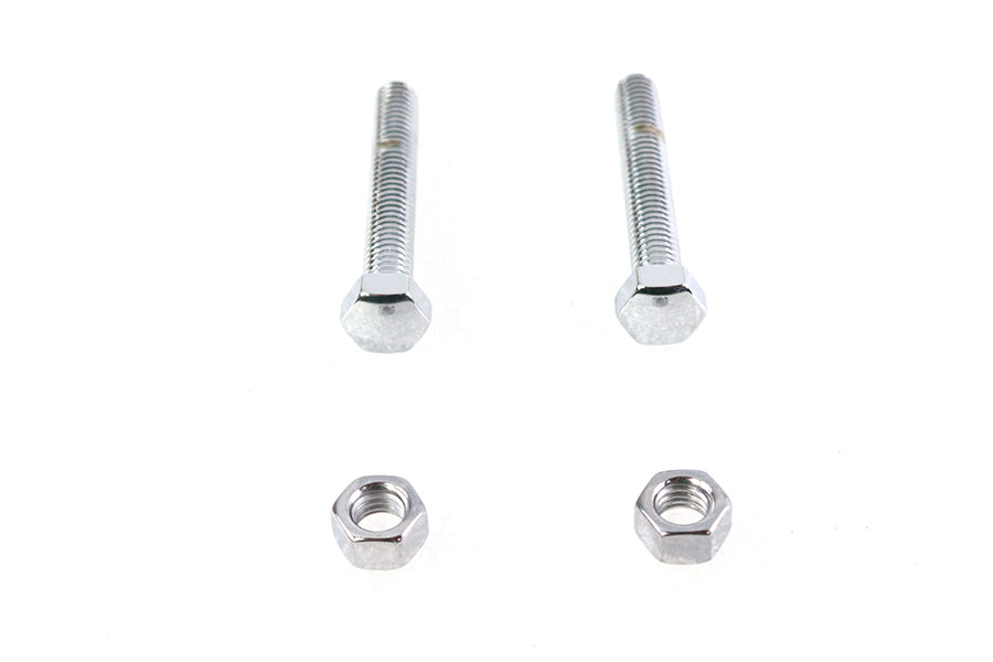 HARLEY Chrome Rear Axle Adjuster Screws Fits 1986-1992 FXST,   1986-1992 FLST,