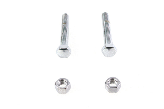 HARLEY Chrome Rear Axle Adjuster Screws Fits 1986-1992 FXST,   1986-1992 FLST,