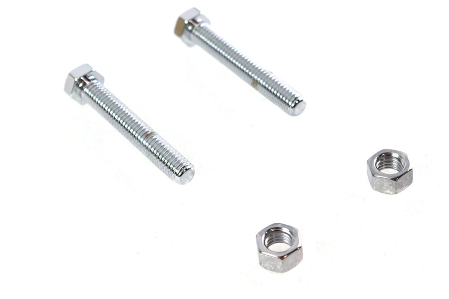 HARLEY Chrome Rear Axle Adjuster Screws Fits 1986-1992 FXST,   1986-1992 FLST,