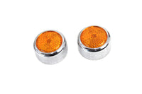 HARLEY Swingarm Pivot Bolt Cover with Amber Reflectors Fits 1986-1999 FXST,   1986-1999 FLST,