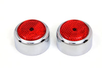 HARLEY Swingarm Pivot Bolt Cover with Red Reflectors Fits 1986-1999 FXST,   1986-1999 FLST,