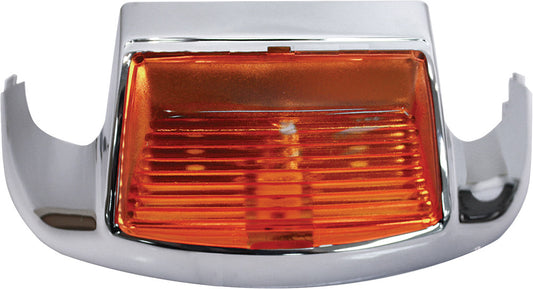 HARLEY HARDDRIVE FRONT FENDER TIP LIGHT AMBER LENS  161106