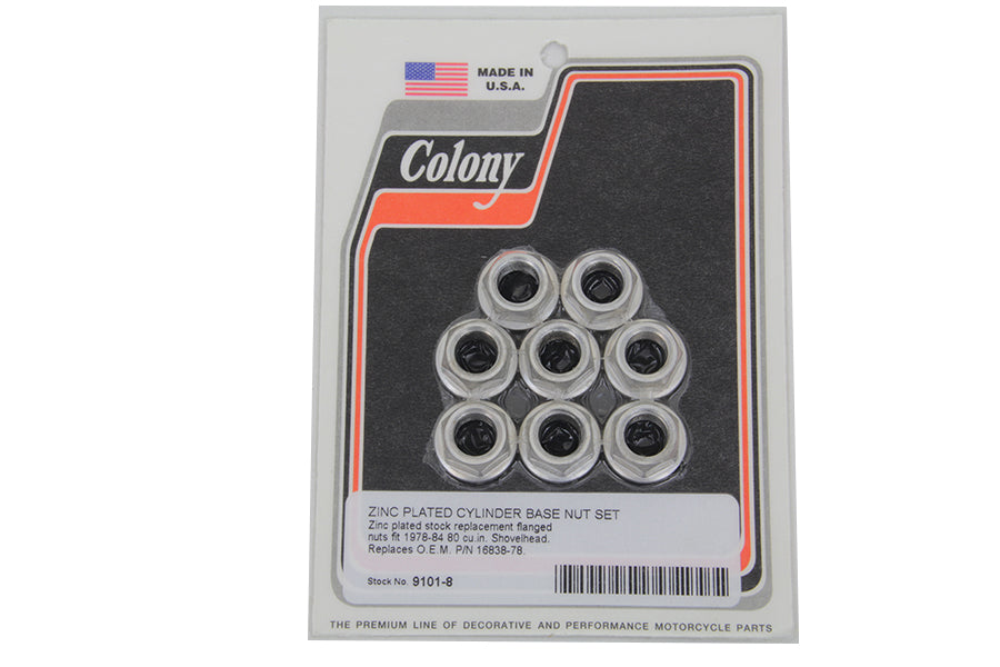 HARLEY Cylinder Base Nut Cadmium Fits 1978-1984 FL,   1978-1984 FX,   1979-1983 FLT,   1982-1983 FXR