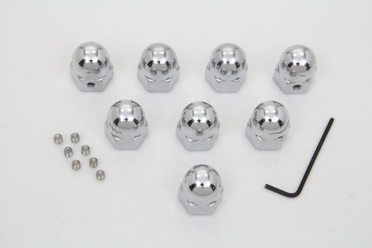 HARLEY Headbolt Cover Kit Chrome Acorn Type Fits 1973-1985 XL,
