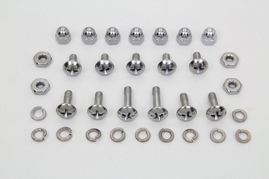 HARLEY Windshield Mounting Screw Set Chrome fits 1949-UP FL,  1949-UP FX,