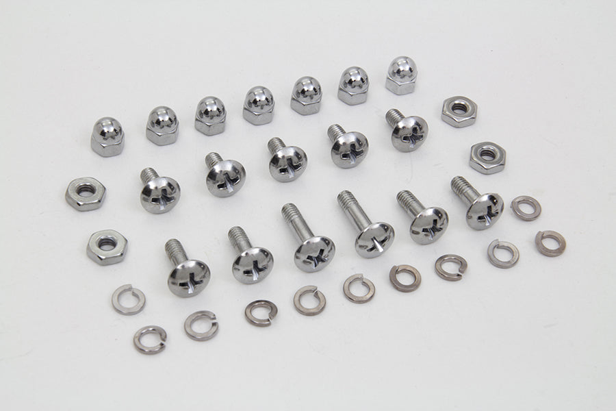 HARLEY Windshield Mounting Screw Set Chrome Fits 1949-UP FL,   1949-UP FX,