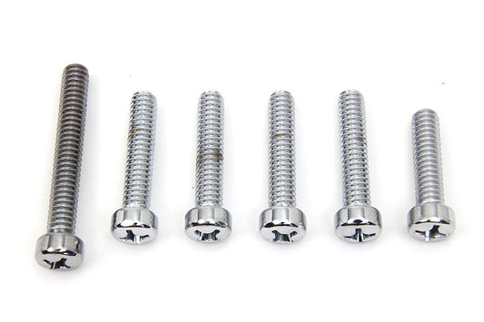 HARLEY Cam Cover Screw Kit Chrome Fits 1970-1984 FL,   1971-1984 FX,   1979-1992 FLT,   1979-1992 FL