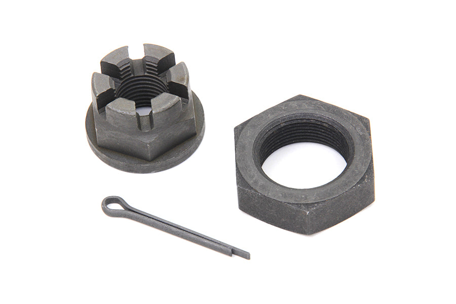 HARLEY Front Axle Nut Kit Parkerized Fits 1936-1940 EL,   1941-1948 FL,
