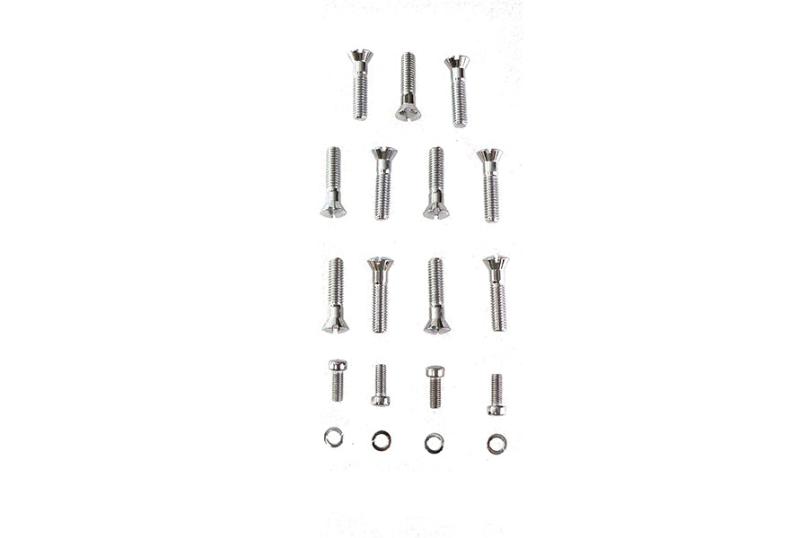 HARLEY Cam Cover Screw Kit Chrome Fits 1932-1952 WL,   1932-1973 G,   1937-1948 U,