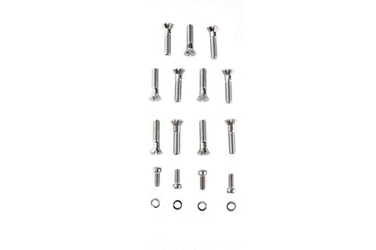 HARLEY Cam Cover Screw Kit Chrome Fits 1932-1952 WL,   1932-1973 G,   1937-1948 U,