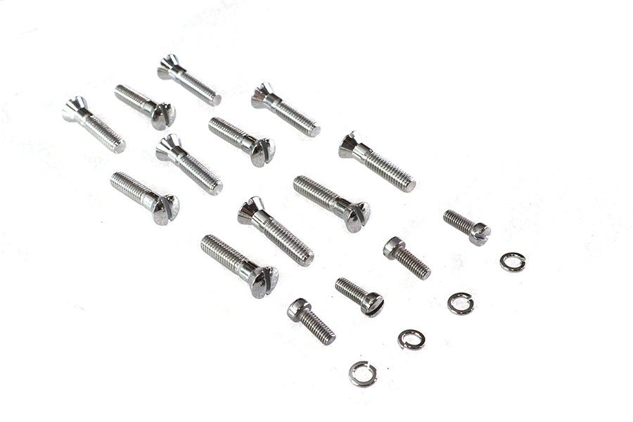 HARLEY Cam Cover Screw Kit Chrome Fits 1932-1952 WL,   1932-1973 G,   1937-1948 U,
