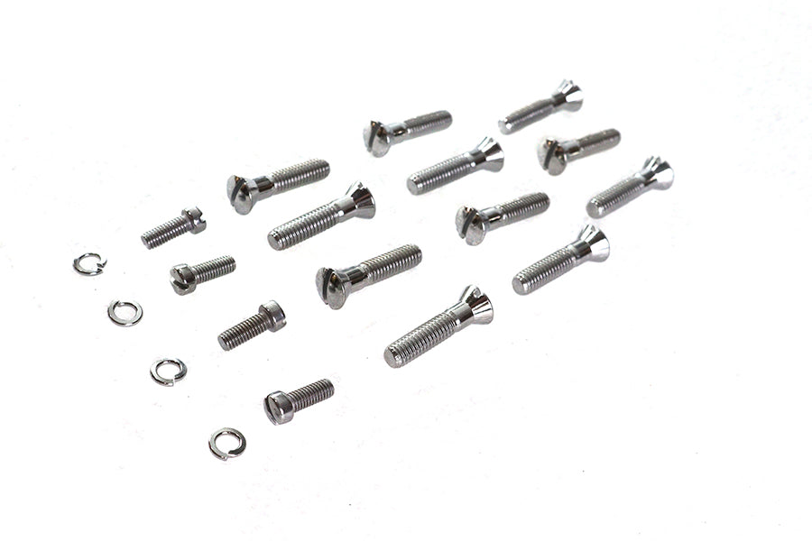 HARLEY Cam Cover Screw Kit Chrome Fits 1932-1952 WL,   1932-1973 G,   1937-1948 U,