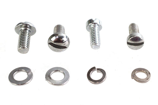 HARLEY Circuit Breaker Screw Kit Chrome Fits 1936-1948 WL,   1936-1948 G,   1936-1948 UL,