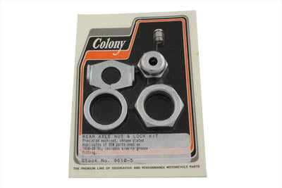 HARLEY Chrome Rear Axle Nut and Lock Kit Fits 1930-1936 VL,