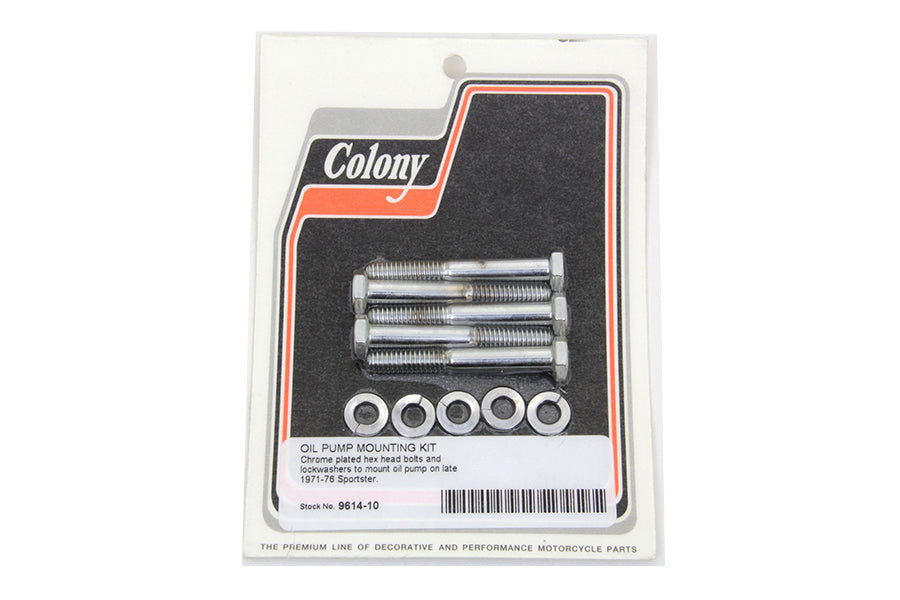HARLEY Oil Pump Mount Kit Chrome Fits 1971-1976 XL, Late 1971-1976