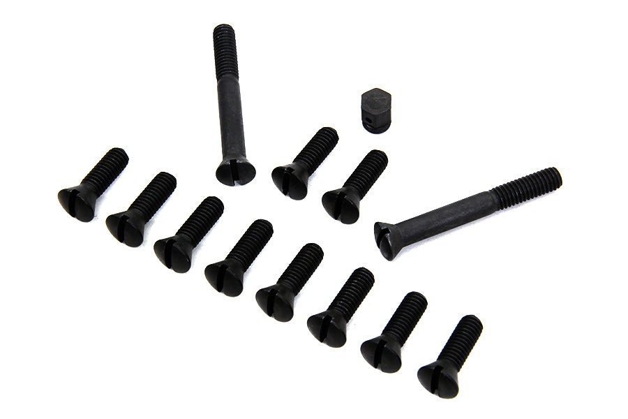HARLEY Transmission Top Cover Screw Kit Parkerized Fits 1941-1955 FL,   1936-1940 EL,   1937-1948 UL