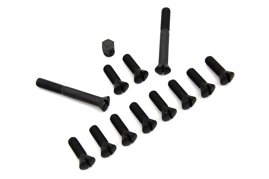 HARLEY Transmission Top Cover Screw Kit Parkerized Fits 1941-1955 FL,   1936-1940 EL,   1937-1948 UL