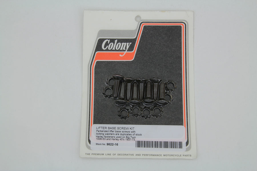 HARLEY Tappet Block Screw Kit Parkerized Fits 1937-1952 WL,   1937-1973 G,   1936-1952 EL,   1941-19