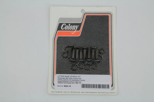 HARLEY Tappet Block Screw Kit Parkerized Fits 1937-1952 WL,   1937-1973 G,   1936-1952 EL,   1941-19