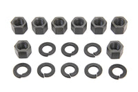 HARLEY Replica Cylinder Base Nut Kit Parkerized Fits 1936-1940 EL,   1941-1977 FL,   1971-1977 FX,