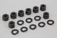 HARLEY Replica Cylinder Base Nut Kit Parkerized Fits 1936-1940 EL,   1941-1977 FL,   1971-1977 FX,