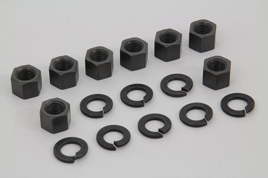 HARLEY Replica Cylinder Base Nut Kit Parkerized Fits 1936-1940 EL,   1941-1977 FL,   1971-1977 FX,