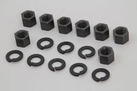 HARLEY Replica Cylinder Base Nut Kit Parkerized Fits 1936-1940 EL,   1941-1977 FL,   1971-1977 FX,