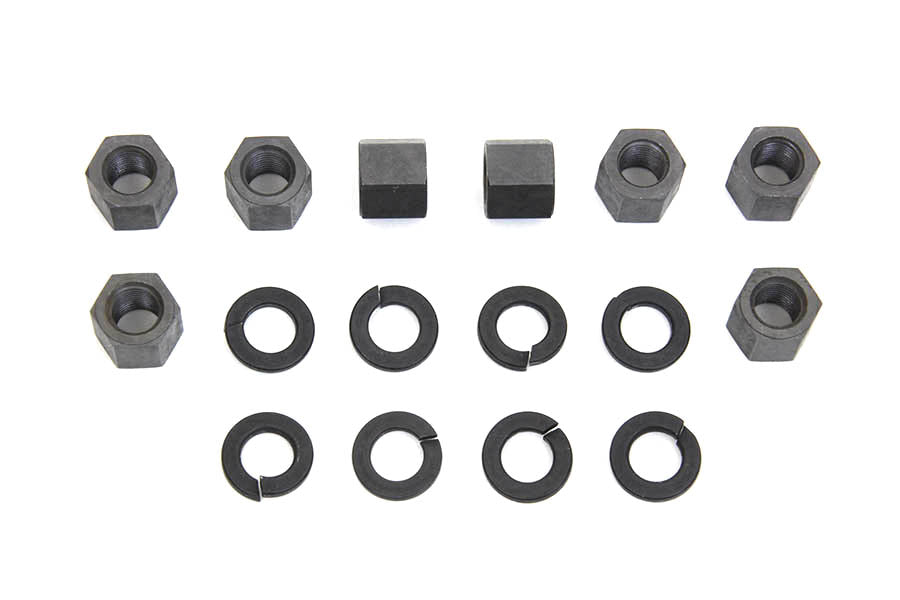 HARLEY Replica Cylinder Base Nut Kit Parkerized Fits 1957-1985 XL,   1929-1952 WL,   1929-1973 G,