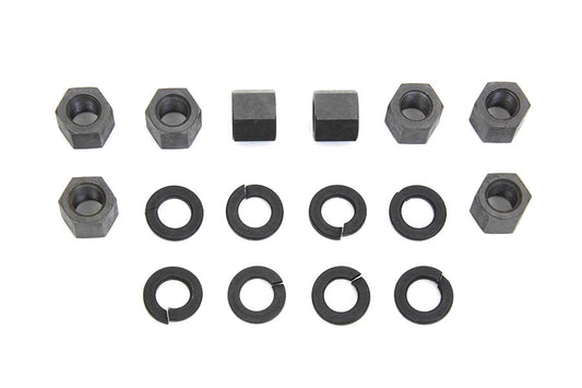 HARLEY Replica Cylinder Base Nut Kit Parkerized Fits 1957-1985 XL,   1929-1952 WL,   1929-1973 G,