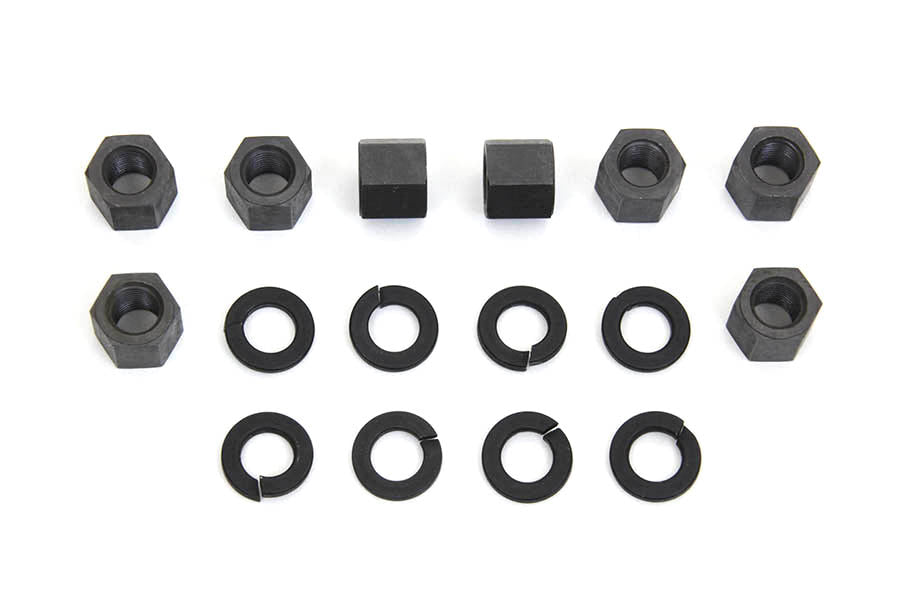 HARLEY Replica Cylinder Base Nut Kit Parkerized Fits 1957-1985 XL,   1929-1952 WL,   1929-1973 G,