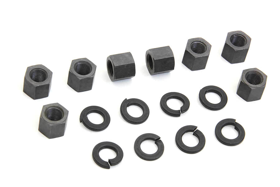 HARLEY Replica Cylinder Base Nut Kit Parkerized Fits 1957-1985 XL,   1929-1952 WL,   1929-1973 G,