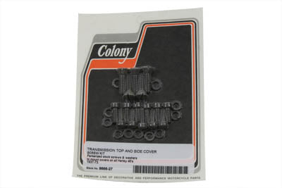 HARLEY Transmission Top and Side Cover Screw Kit Parkerized Fits 1937-1952 WL,   1937-1973 G,